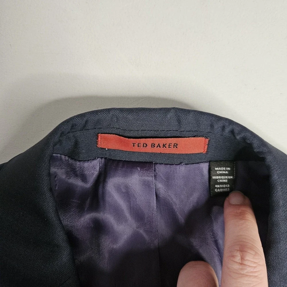 Ted Baker London Mens Blazer 40R No Ordinary Joe Blue Wool Sport Coat Jacket‎